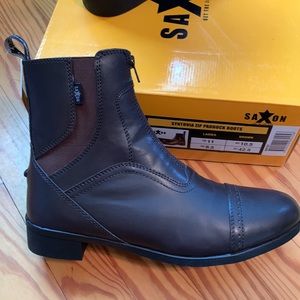 NEW Saxon Syntovia Zip Paddock / Riding Boots. Brown. Size: 11